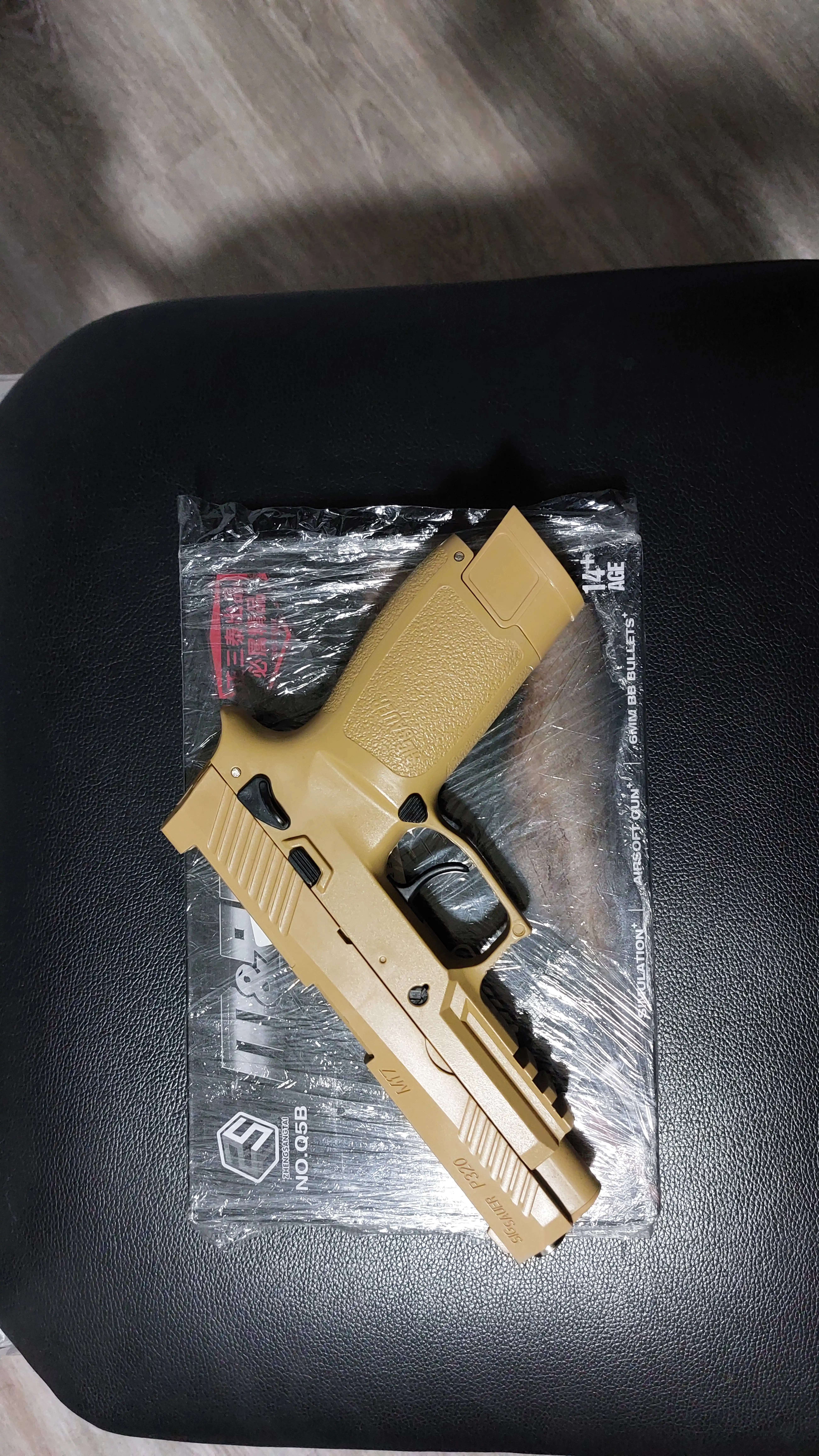 SIG Sauer P320 uslubidagi 6 mm BB Airsoft to‘pponchasi, o‘yinchoq to‘pponcha