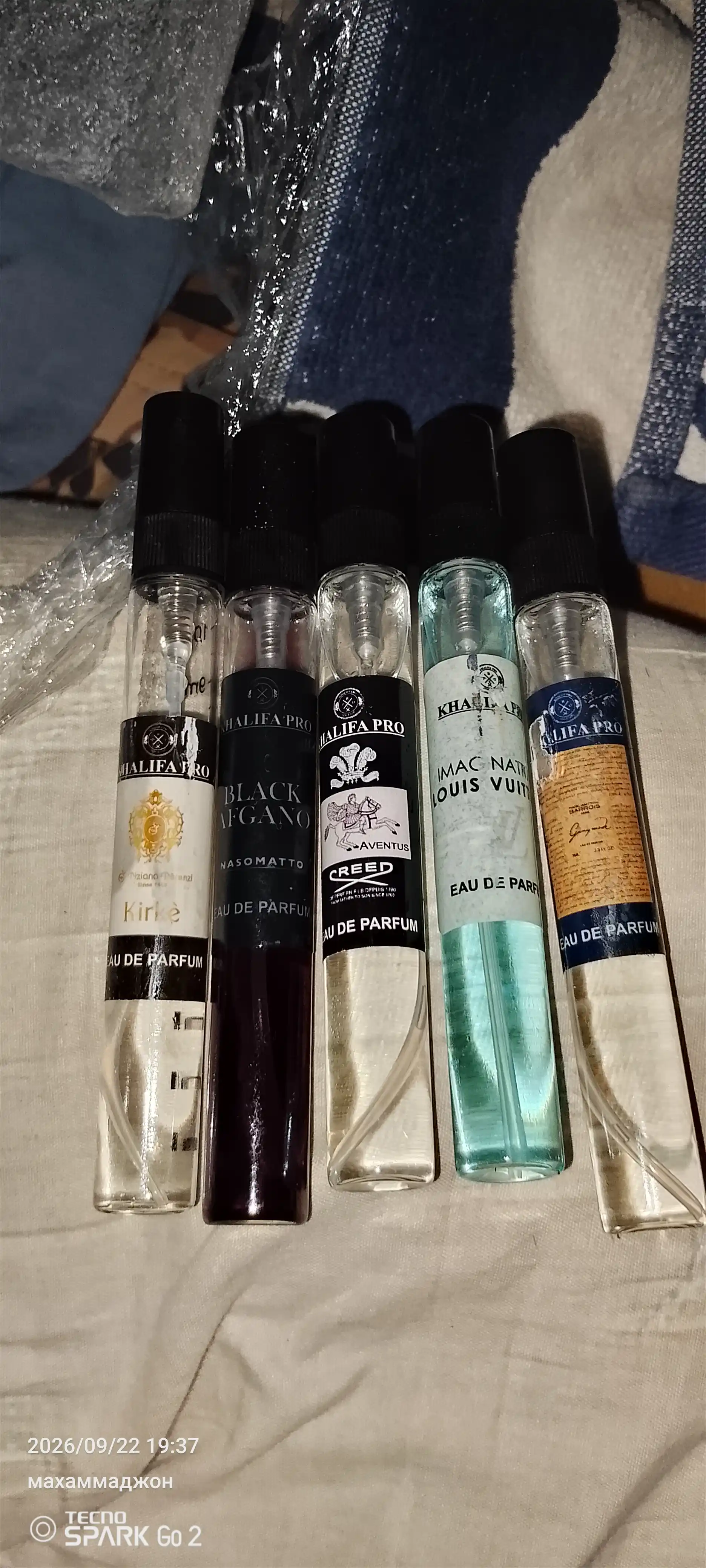 Erkaklar uchun sovg'a: atirlar to'plami 5 tasi 1 da — Ganymede, Black Afgano, Creed, 10 ml