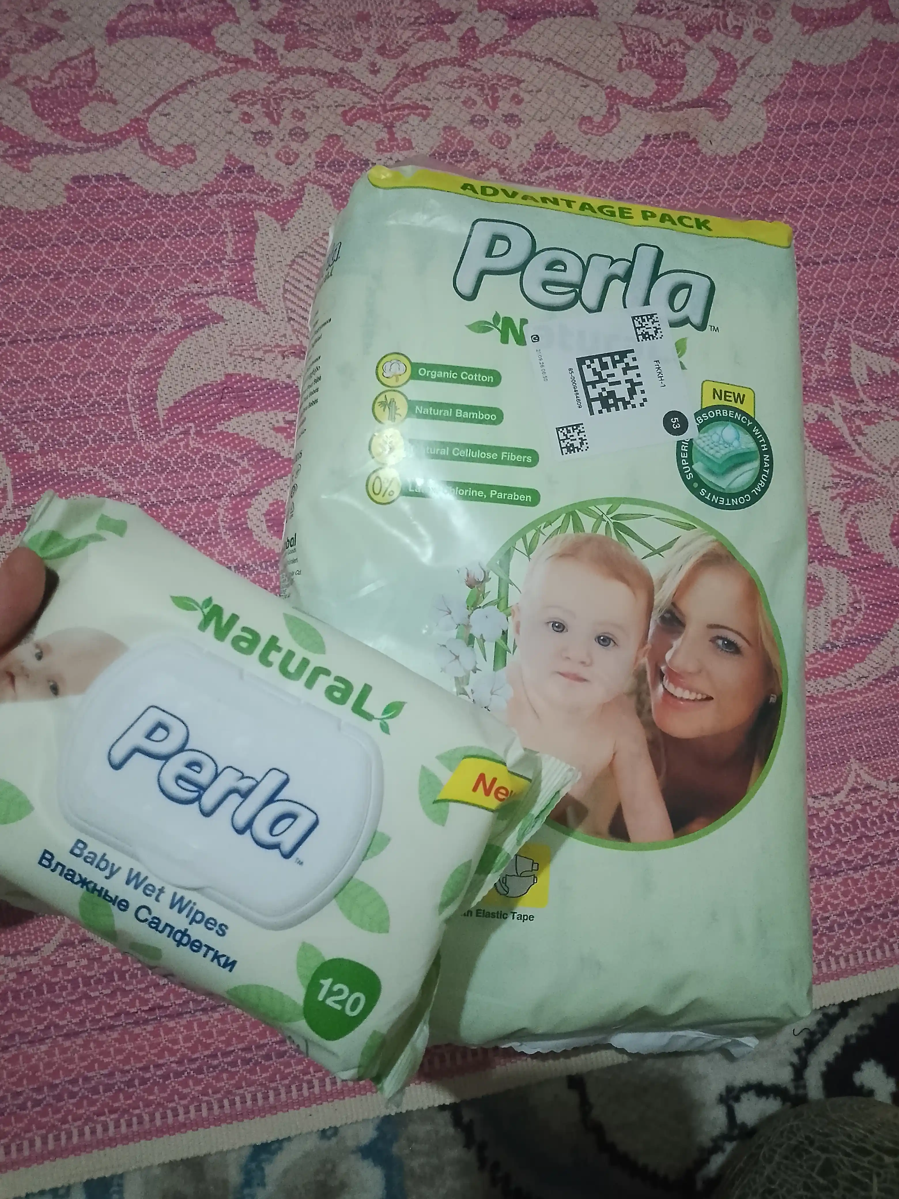 PERLA NATUREL nam salfetkalari 120 x 12