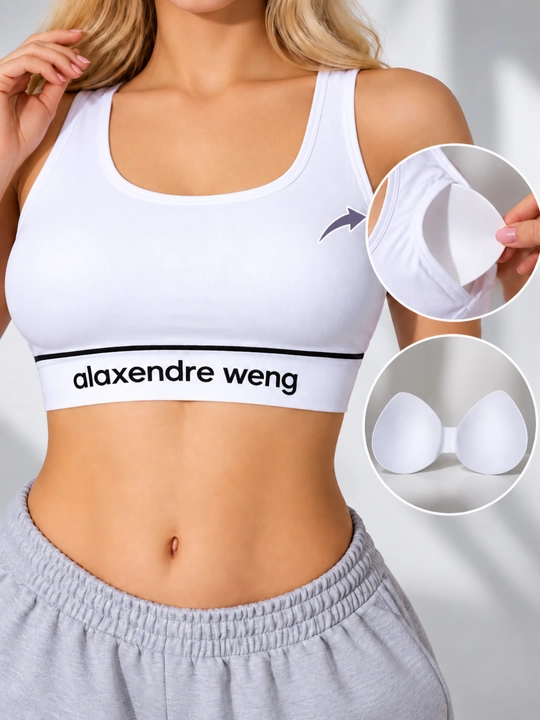 Ayollar sport krop-topi, fitnes-siynaband, yengil nafas oluvchi top, 42-48