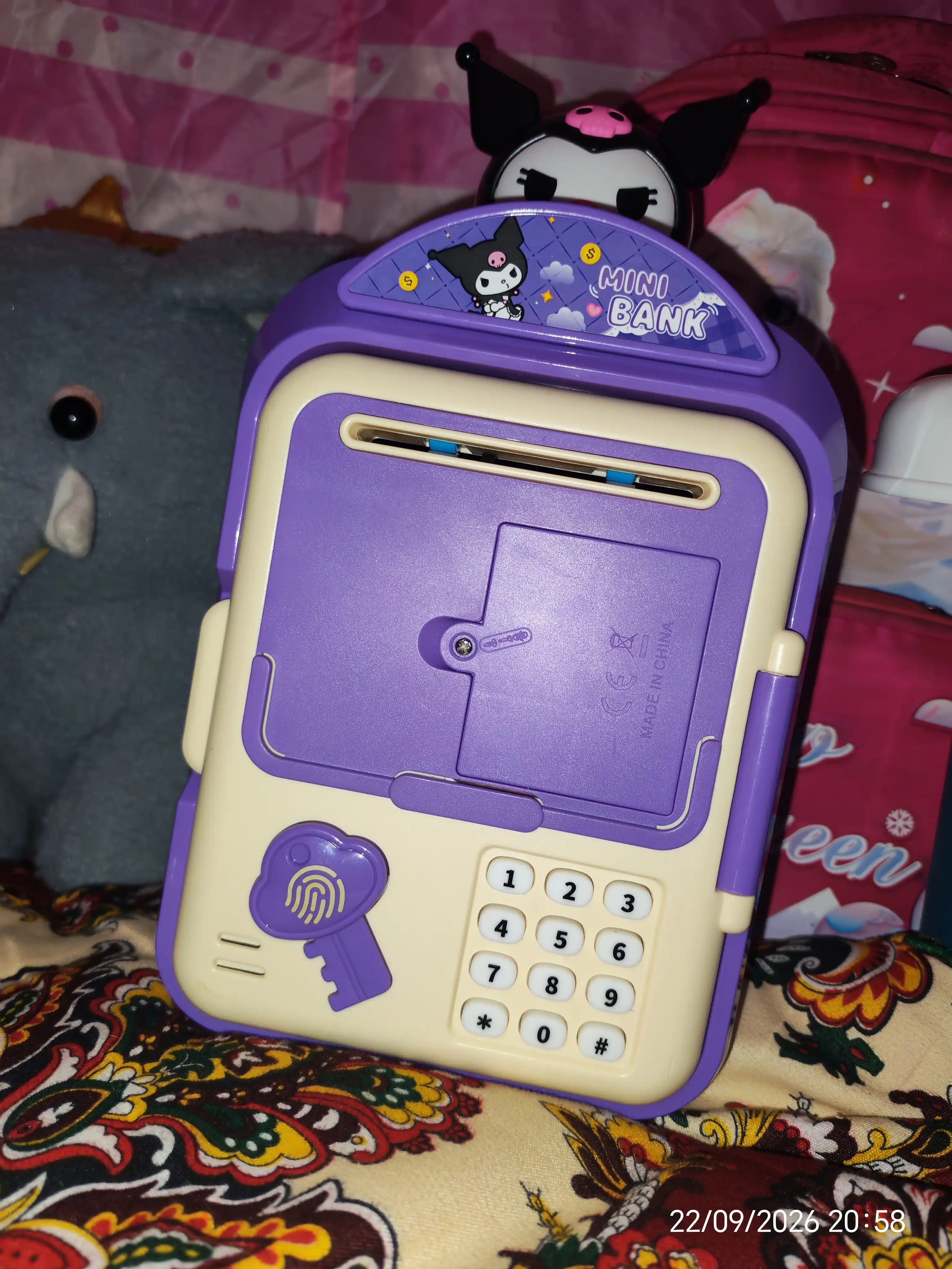 Bolalar uchun elektron pul seyfi, kodli сейф, musiqali сейф, tanga va pul qutisi