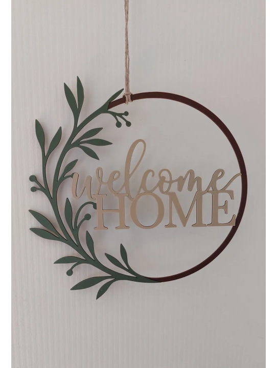 Welcome Home - Minimalist devoriy panel Eshik belgisi - 