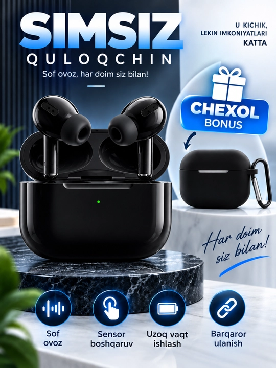 Pods Pro 2 беспроводные наушники Bluetooth с сенсорным управлением, чехол в подарок - 