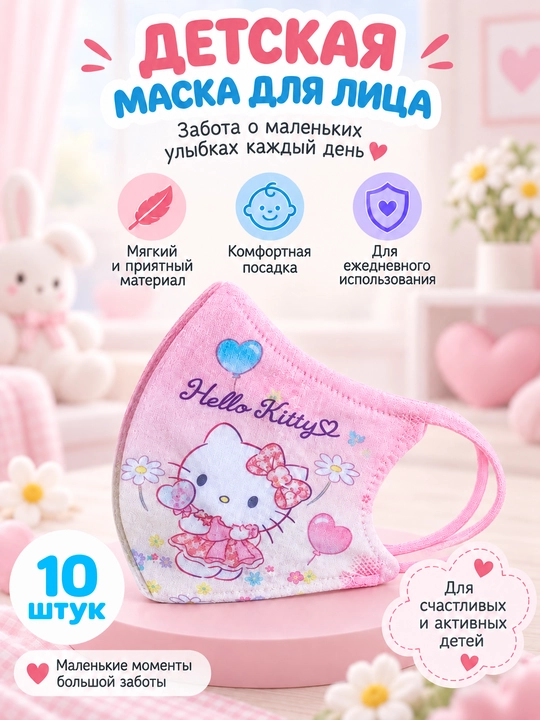 Bolalar uchun KF94 respirator niqoblari, 4 qatlamli, 10 dona/ 20 dona