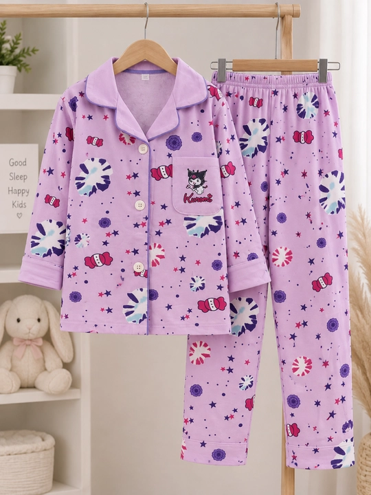 7-10 yoshli qizlar uchun pijama, yumshoq bambuk matoli, uy to‘plami