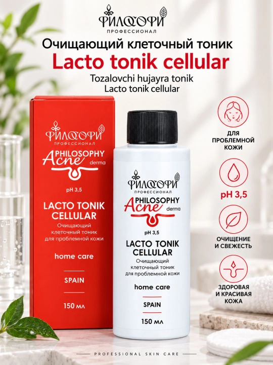 Lacto Tonik  Cellular - Очищающий клеточный тоник для проблемной кожи - 