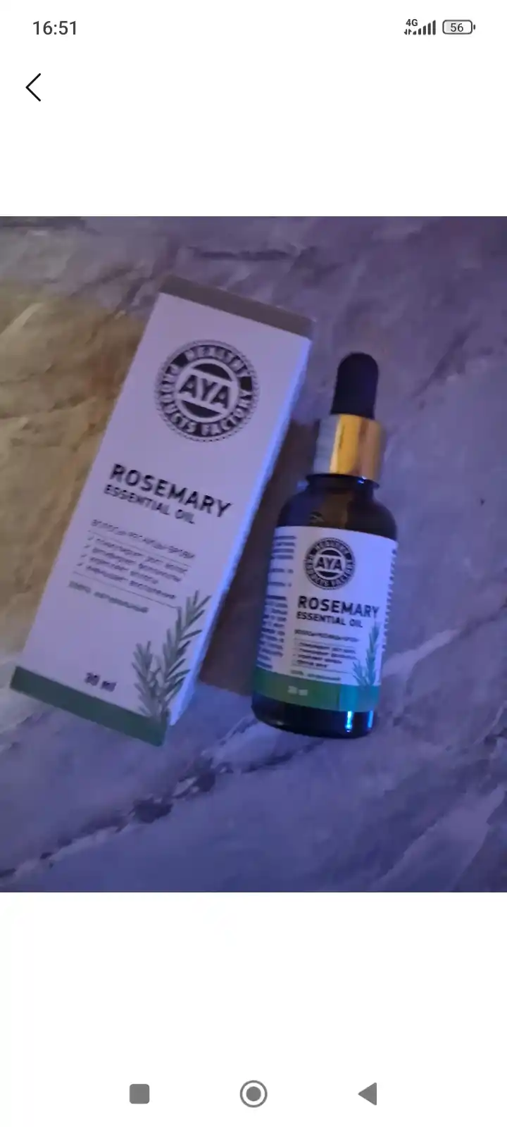 Soch va soqol o'stirish uchun rozmarin yog'i AYA, to'kilishiga qarshi serum, 30 ml
