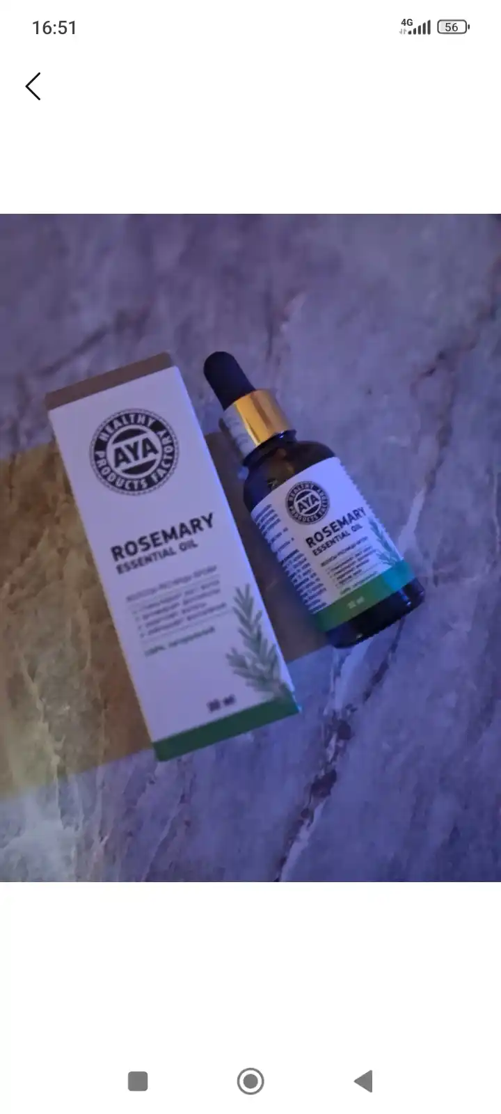 Soch va soqol o'stirish uchun rozmarin yog'i AYA, to'kilishiga qarshi serum, 30 ml