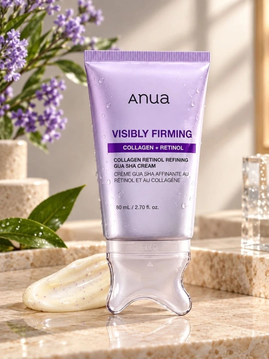 Anua Visibly Firming Collagen + Retinol Gua Sha Cream корейский лифтинг-крем морщин 80 мл - 