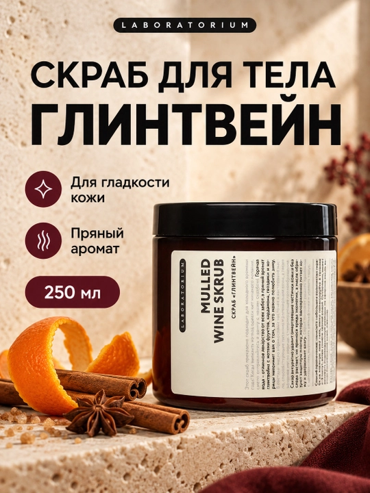 Сахарный скраб для тела Laboratorium: вишня, дыня, глинтвейн или шоколадный маффин - 