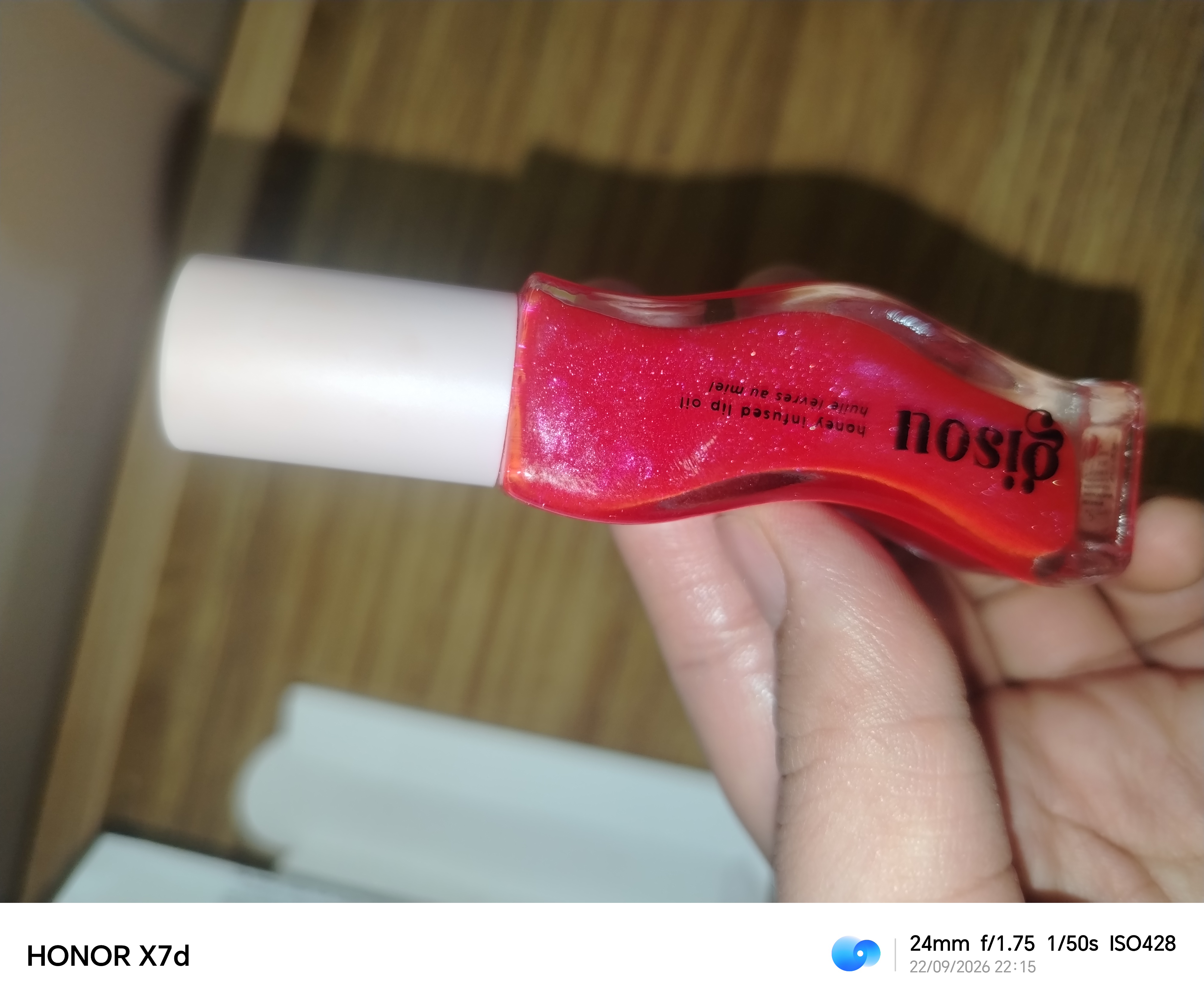 Gisou Honey – Lab uchun blesk, namlantiruvchi moy, 8ml