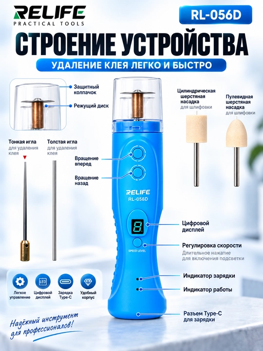 Устройство для резки и удаления клея RELIFE RL-056D