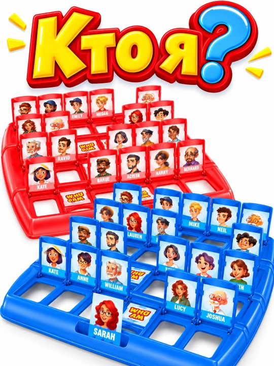 Настольная игра Кто я? 96 карточек, логическая развивающая игра для детей, 2 игрока - 