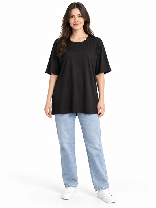 Женская удлинённая чёрная туника VINOLA, 3XL, Турция - 