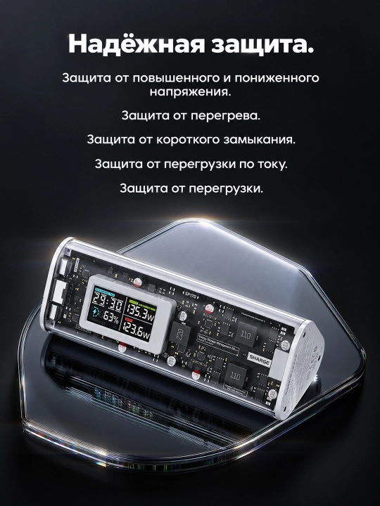 Повербанк SHARGE Shargeek 170, 24000 мА·ч, 170 Вт, USB-C PD 3.1, экран