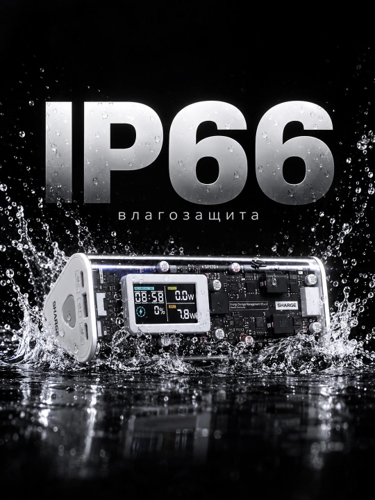 Повербанк SHARGE Shargeek 170, 24000 мА·ч, 170 Вт, USB-C PD 3.1, экран
