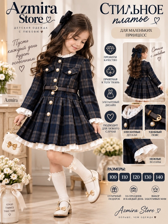 Нарядное платье для девочки — Azmira Store - 