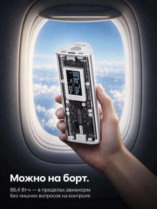 Повербанк SHARGE Shargeek 170, 24000 мА·ч, 170 Вт, USB-C PD 3.1, экран