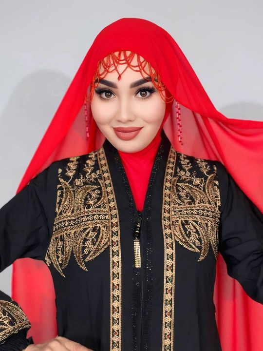 Shifon sharf munchoqli,  Ayollar uchun hijob sharf - 