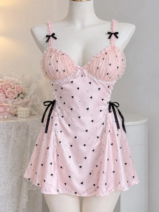 Ayollar uchun ipak tungi ko'ylak babydoll lingerie - 