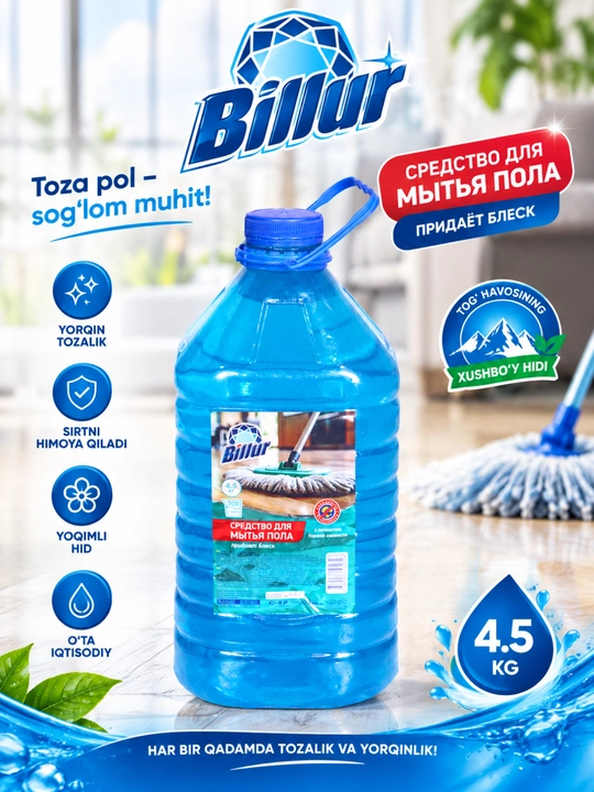 BILLUR pol yuvish uchun suyuq vosita - 
