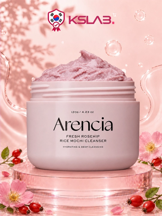 Yuzni yuvish va chuqur tozalash uchun Arencia Rice Mochi Cleanser ko'pik-moti, 120 g - 