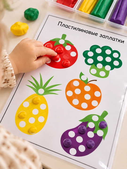 Развивающий набор для детей с пластилином, для лепки и творчества, развивающие занятия