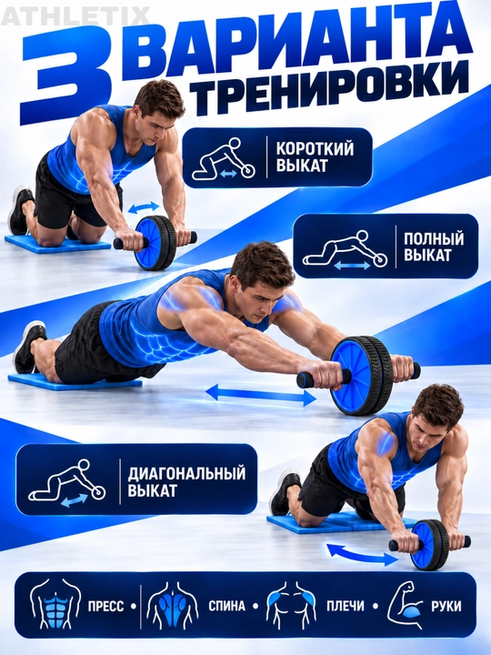 Роликовый тренажер для фитнеса, ролик для жима и мышц спины, колесо, ролик для жима
