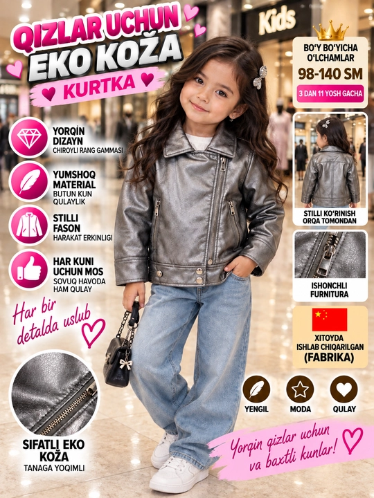 Kosuxa-kurtka qizlar uchun - 
