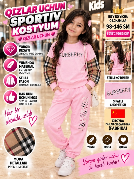 Qizlar uchun sport kostyumi - 