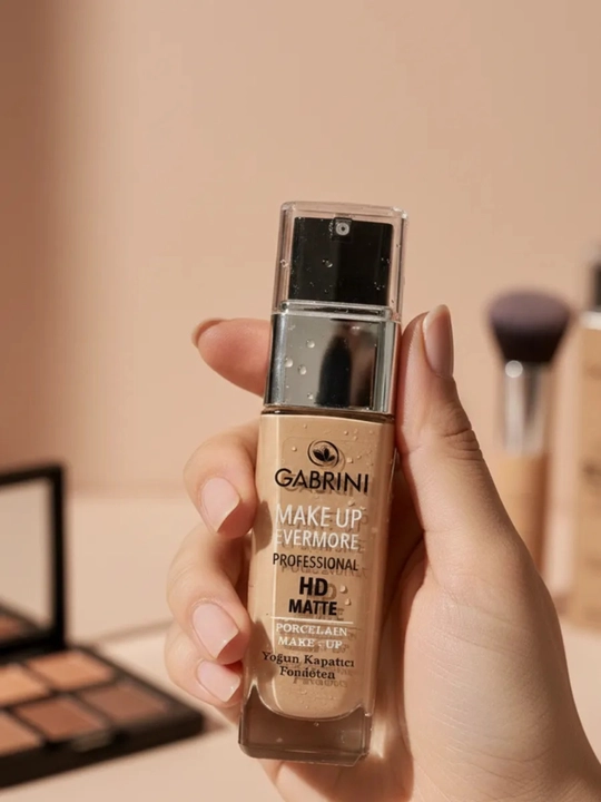 Tonal krem matlovchi, Gabrini HD Matte 30 ml, makiyaj osiga, yuz uchun
