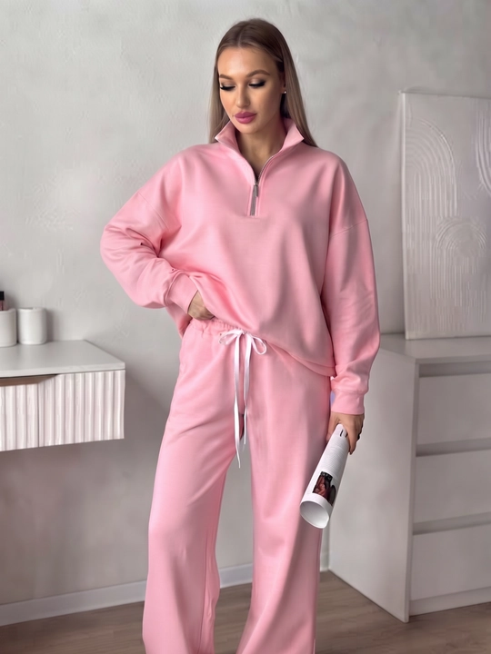 Женский спортивный костюм двойка, кофта и брюки - 