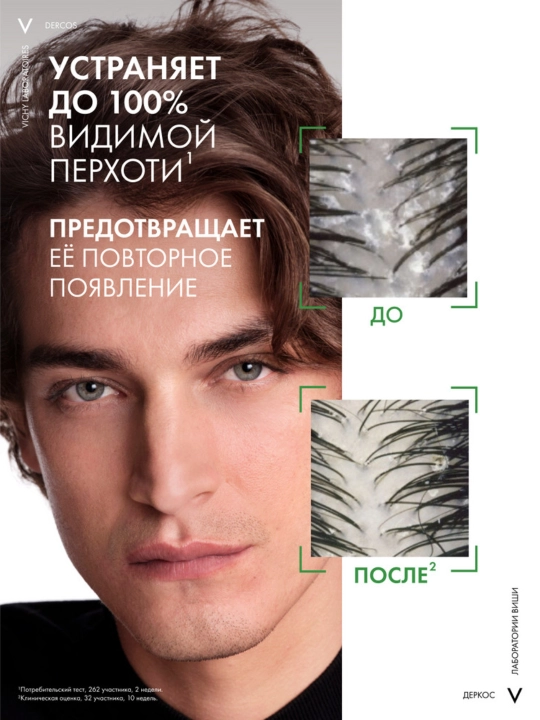 Vichy Dercos Против перхоти DS Интенсивный увлажняющий шампунь-уход 2в1, 390 мл