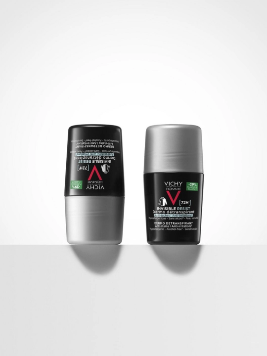 Vichy Homme Invisible Шариковый дезодорант-антиперспирант для мужчин, 50 мл