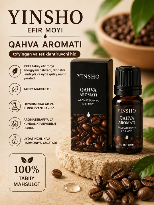 Efir moyli xushbo‘ylantirgich, diffuzorli havo namlagich, avtomobil, uy yoki ofis uchun - 