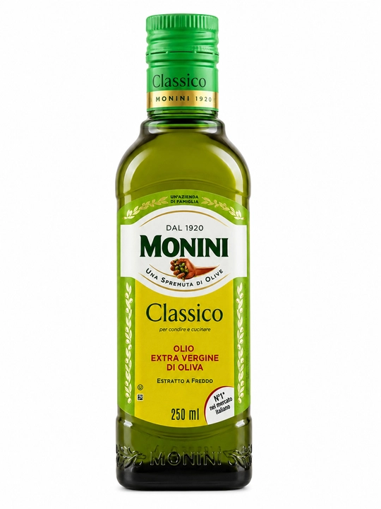 Monini Classico Olio Extra Vergine zaytun yog'i, tozalanmagan, 1 l, 500 ml, 250 ml