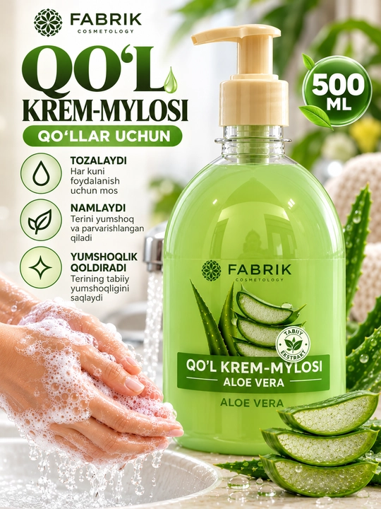 Жидкое антибактериальное мыло для рук FABRIK с ромашкой - 