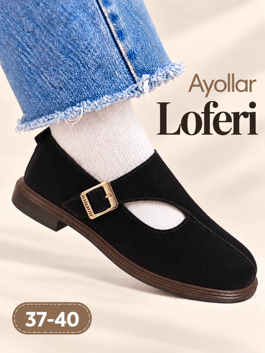 Ayollar loferlari, mokasina turli tufli, ayollar poyabzali – kuzgi model, 36–40 o‘lcham
