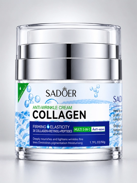 SADOER Collagen Female Cream — увлажняющий и ухаживающий коллаген крем с ретинолом, 50 гр