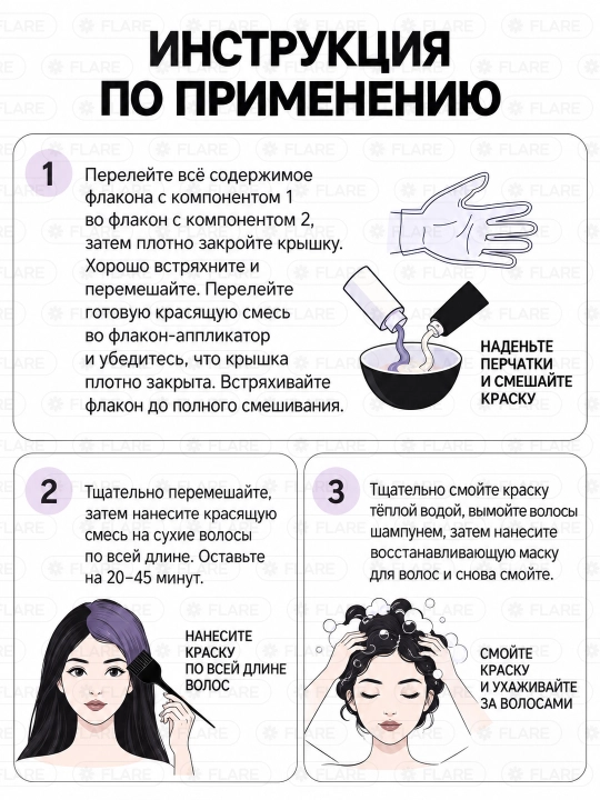 Soch bo'yog'i Grok soch uchun chidamli krem-bo‘yoq