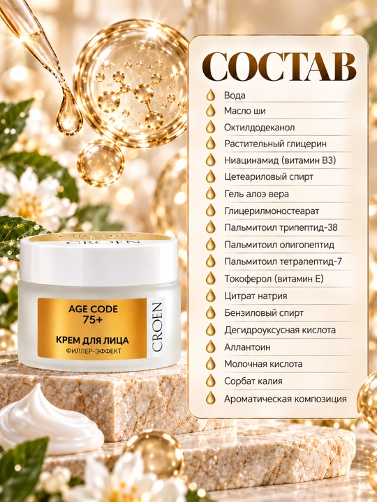 Крем для лица CROEN AGE CODE, 50 мл,The Bunt