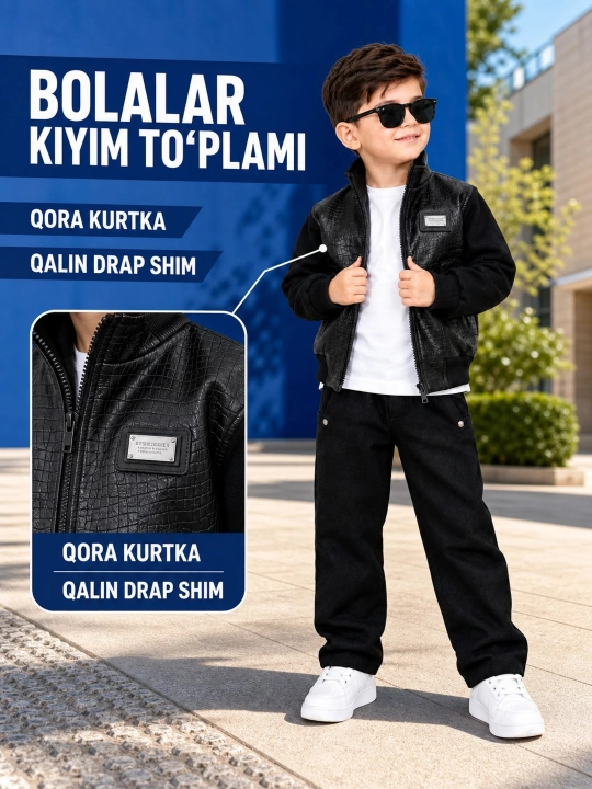 Troyka, koja va qalin drap materyalli. ogil bolalar uchun