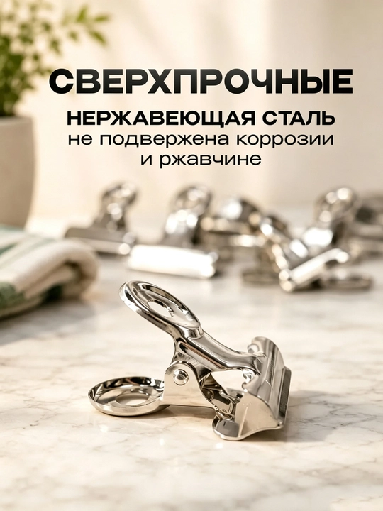 Набор из 12 кухонных зажимов