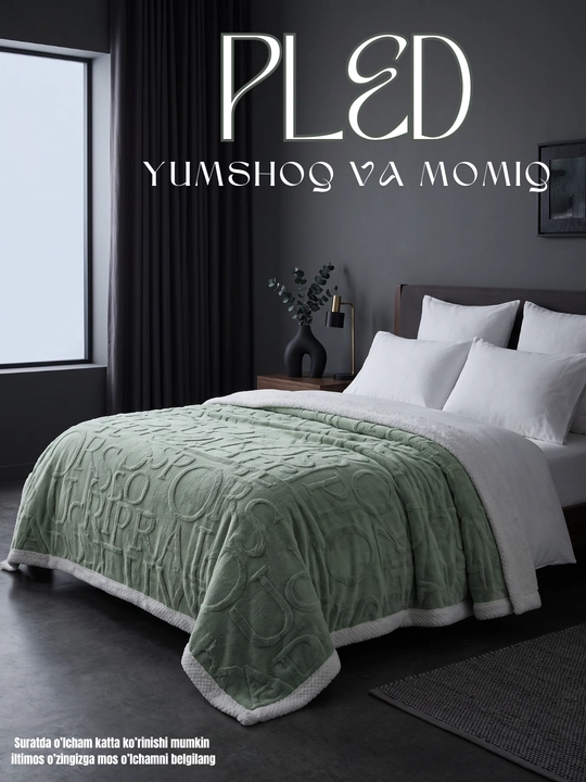 Barashka,ikki tomonlama va bir tomonlama qishki adyol — uy uchun qalin, yumshoq adyol-pled - 