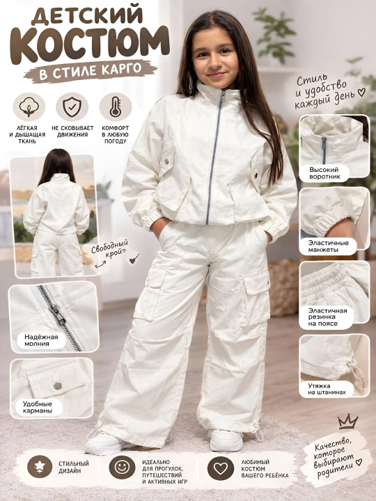 Qizlar uchun 2 qisimli kiyim to'plami - 