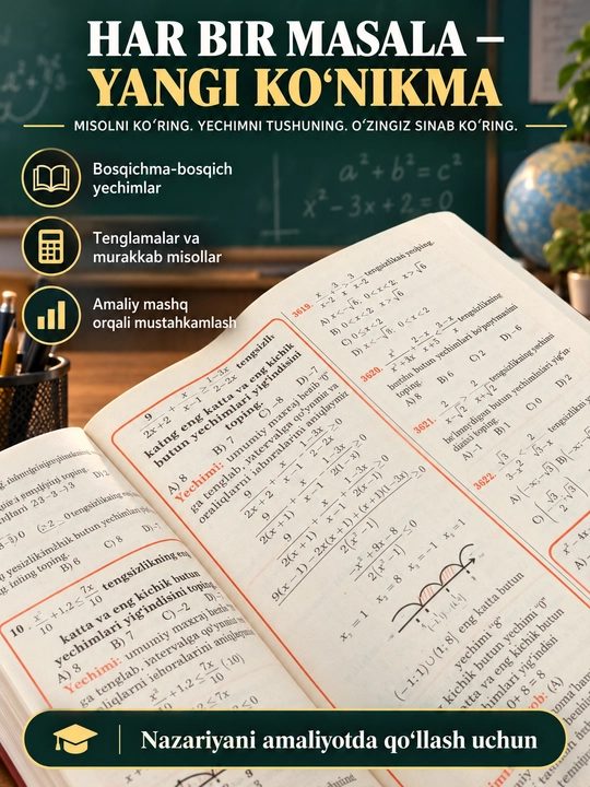 Matematika maxsus dastur 1.0, A+100 Nukus Milliy sertifikat va attestatsiya kitoblari