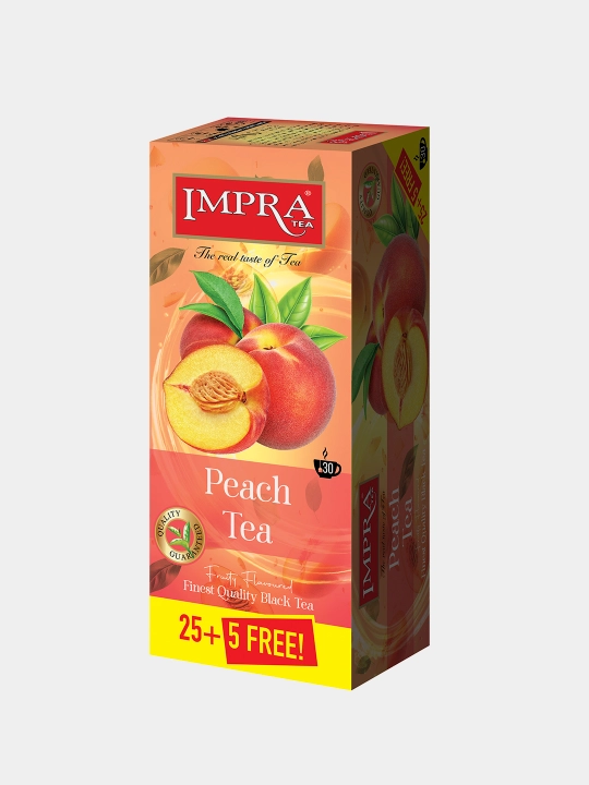 IMPRA qora choyi, Shaftoli, 1,7 grammli 30 ta paketcha