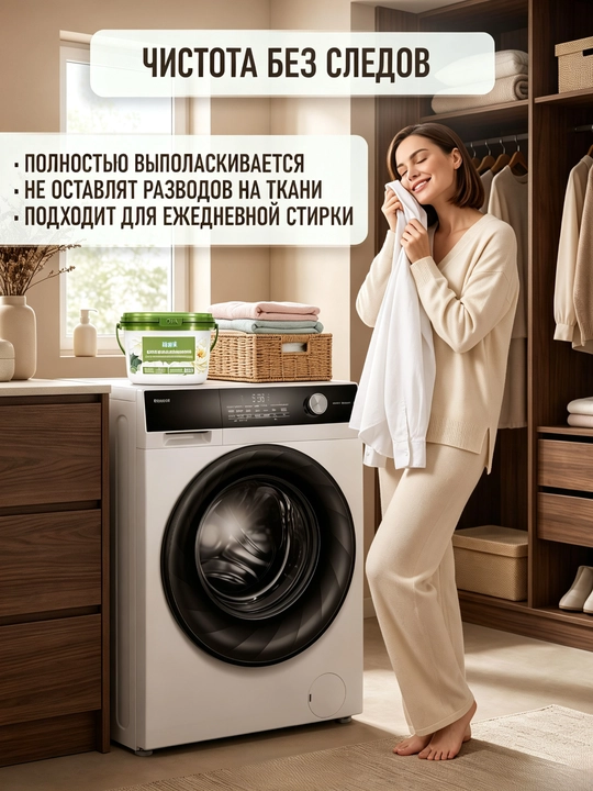 Капсулы для стирки 5 в 1, глубокое очищение и стойкий аромат