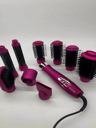 Фен Стайлер от бренда MAC Styler 9 в 1, для укладки волос, 9 насадков. Идеален для подарка