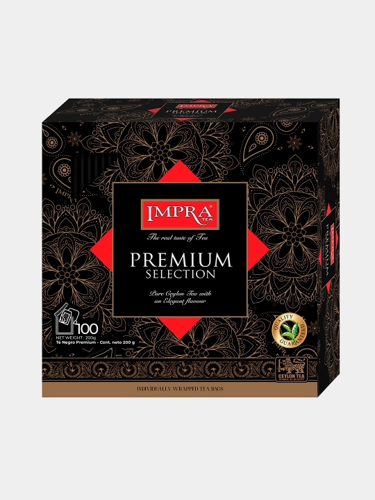 IMPRA qora choyi, Premium, 2 grammdan 100 ta paketcha